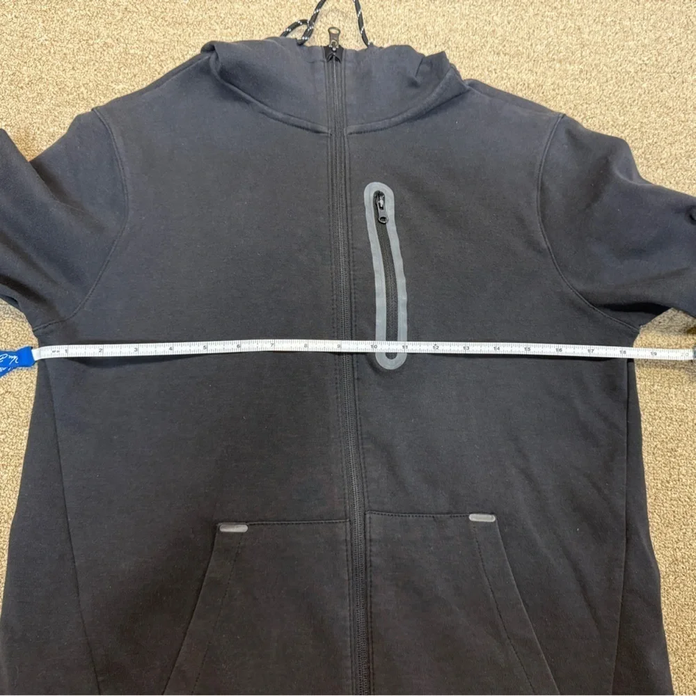 Old Navy: Men's Active Black Hooded Zip Up Sweatshirt, Size S